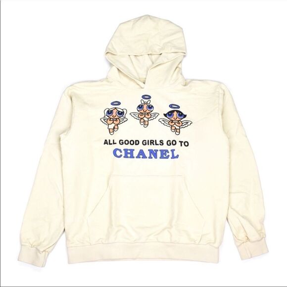 Mega Yacht All Good Girls Go To Chanel Bad Girls Go To Gucci Cream Hoodie - Picture 1 of 11